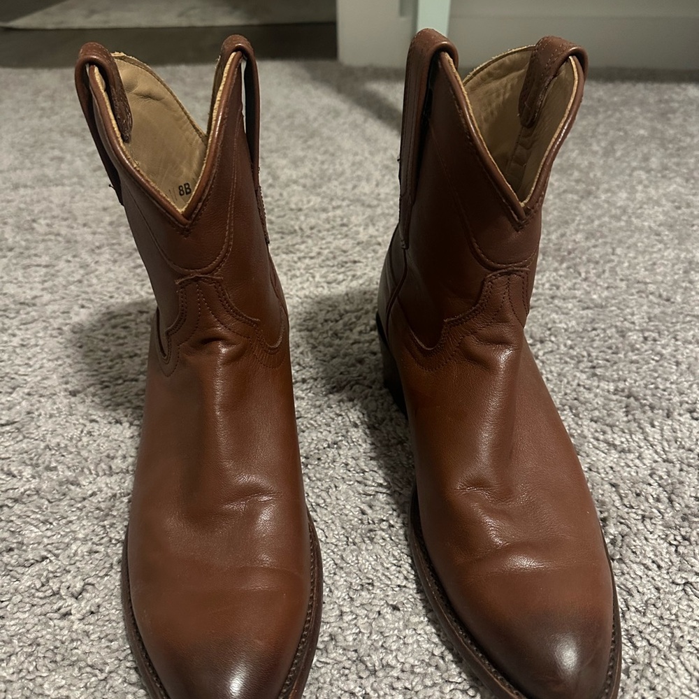 Tecovas Low Brown Cowboy Boots Like New